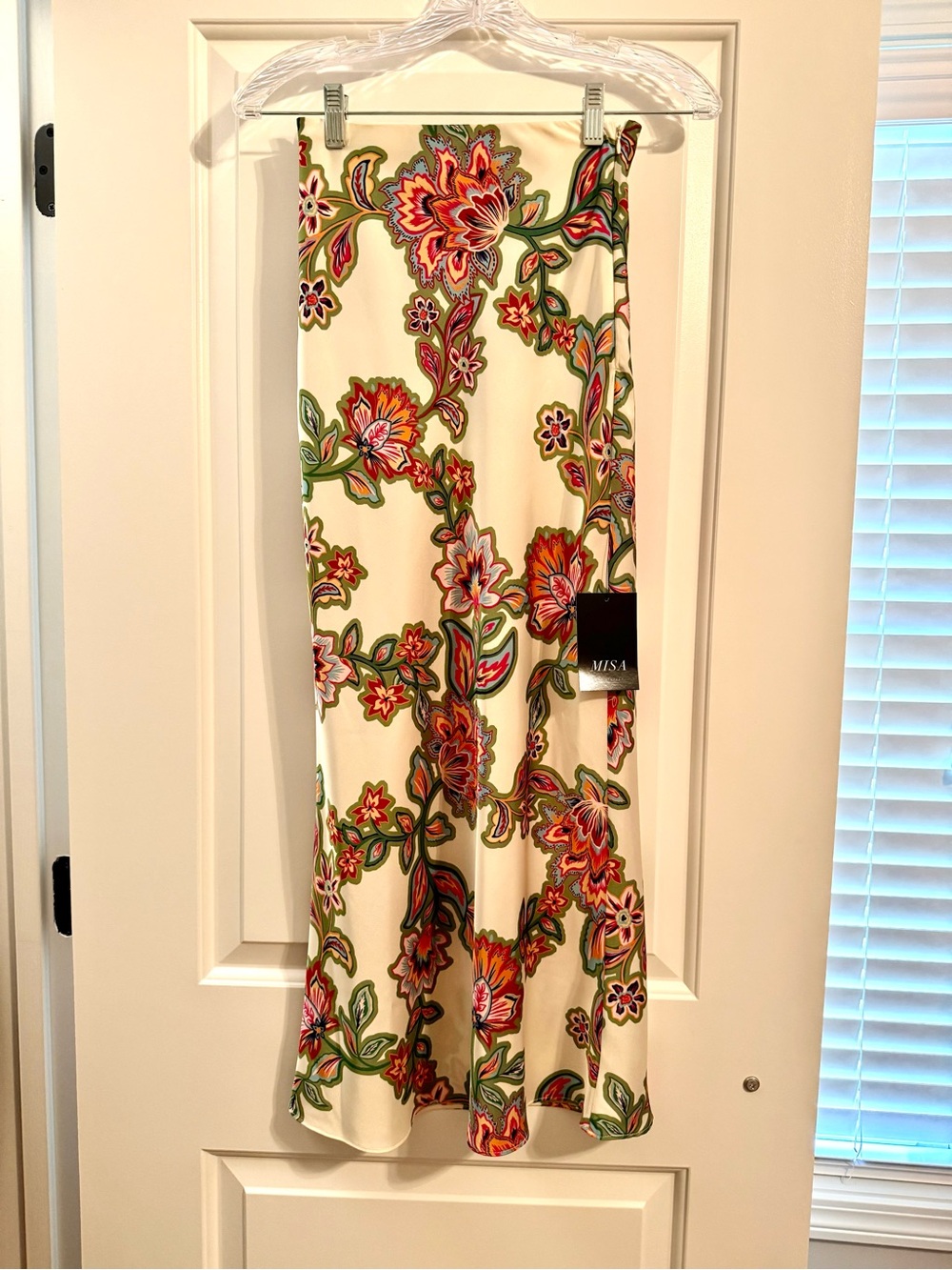 MISA Fay Skirt in Floral Lattice
